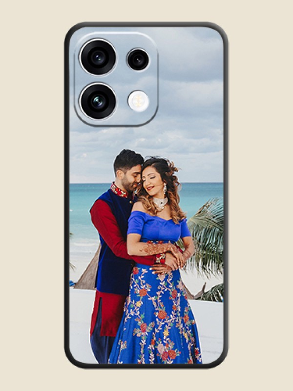 Full Single Pic Upload On Space Black Custom Soft Matte Mobile Back Cover - Oppo Reno 16C 5G