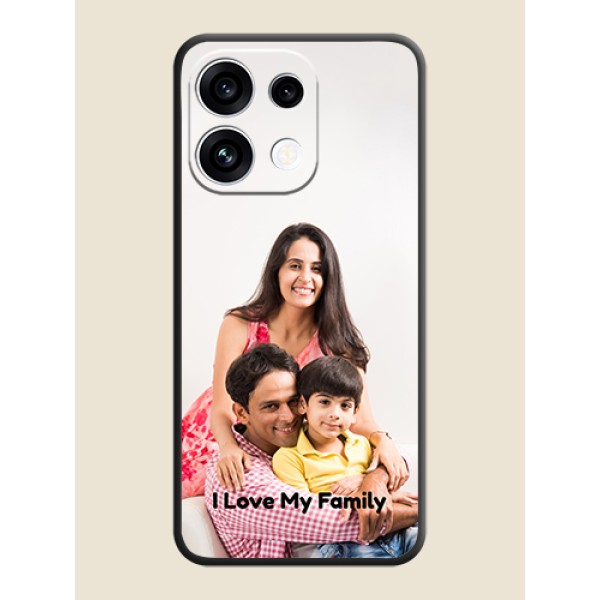 Full Single Pic Upload With Text On Space Black Custom Soft Matte Mobile Back Cover - Oppo Reno 16C 5G Full Single Pic Upload With Text On Space Black Custom Soft Matte Mobile Back Cover - Oppo Reno 16C 5G