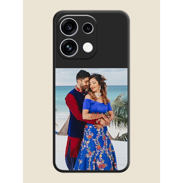 Image Upload With Space Black Color On Custom Soft Matte Mobile Back Cover - Oppo Reno 16C 5G Image Upload With Space Black Color On Custom Soft Matte Mobile Back Cover - Oppo Reno 16C 5G