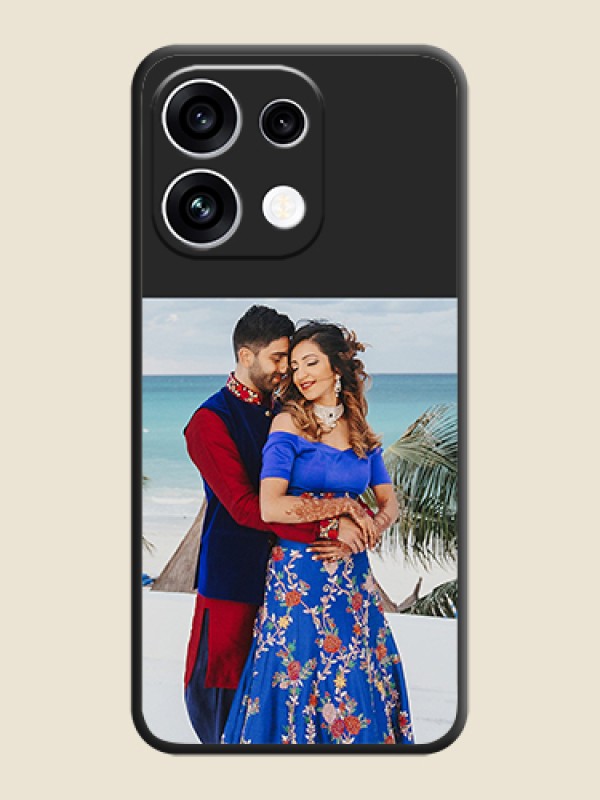 Image Upload With Space Black Color On Custom Soft Matte Mobile Back Cover - Oppo Reno 16C 5G