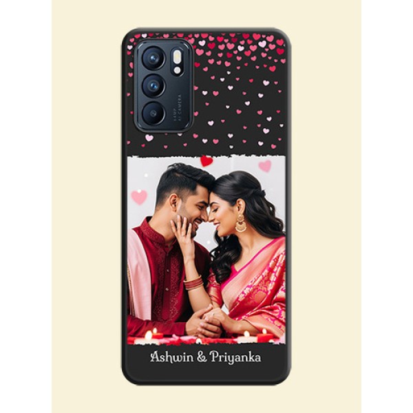 Fall in Love with Your Partner on Photo on Space Black Soft Matte Phone Cover - Oppo Reno 6 5G Fall in Love with Your Partner on Photo on Space Black Soft Matte Phone Cover - Oppo Reno 6 5G