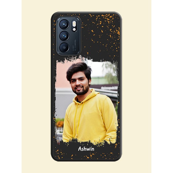 Spray Free Design on Photo on Space Black Soft Matte Phone Cover - Oppo Reno 6 5G Spray Free Design on Photo on Space Black Soft Matte Phone Cover - Oppo Reno 6 5G