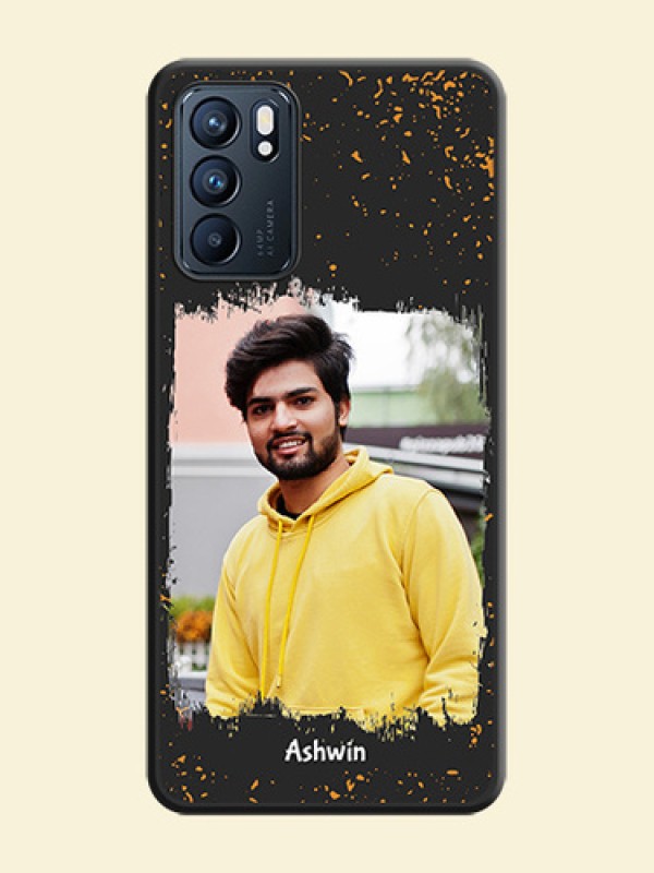 Spray Free Design on Photo on Space Black Soft Matte Phone Cover - Oppo Reno 6 5G