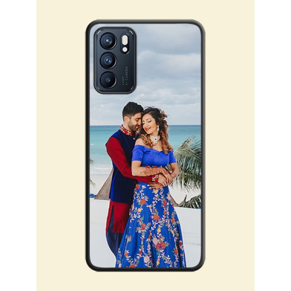 Full Single Pic Upload On Space Black Personalized Soft Matte Phone Covers -Oppo Reno 6 5G Full Single Pic Upload On Space Black Personalized Soft Matte Phone Covers -Oppo Reno 6 5G