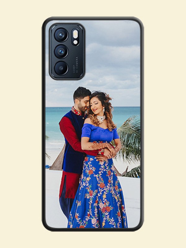 Full Single Pic Upload On Space Black Personalized Soft Matte Phone Covers -Oppo Reno 6 5G
