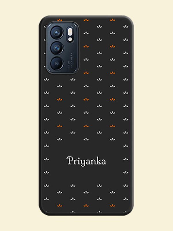 Simple Pattern With Custom Text On Space Black Personalized Soft Matte Phone Covers -Oppo Reno 6 5G