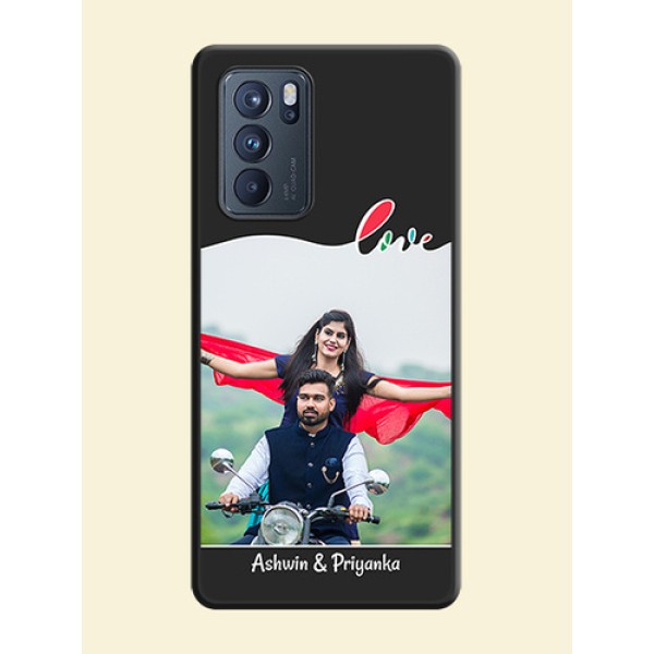 Fall in Love Pattern with Picture on Photo on Space Black Soft Matte Mobile Case - Oppo Reno 6 Pro 5G Fall in Love Pattern with Picture on Photo on Space Black Soft Matte Mobile Case - Oppo Reno 6 Pro 5G