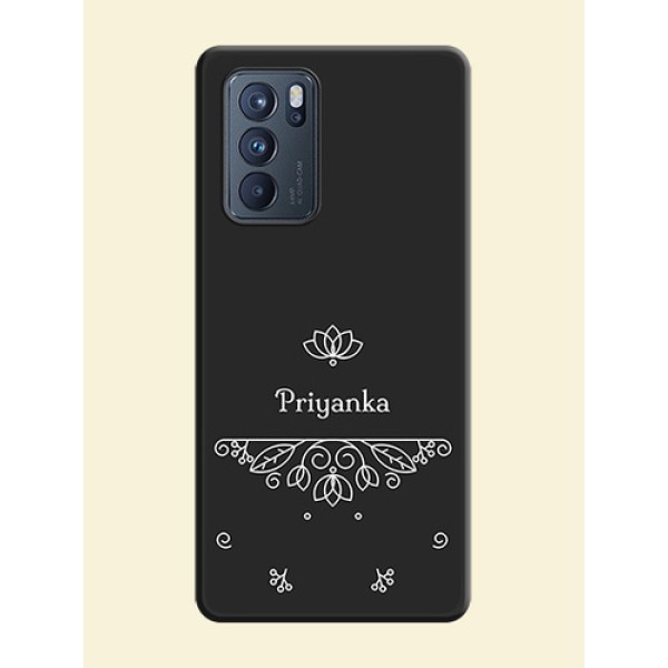 Lotus Garden Custom Text On Space Black Personalized Soft Matte Phone Covers -Oppo Reno 6 Pro 5G Lotus Garden Custom Text On Space Black Personalized Soft Matte Phone Covers -Oppo Reno 6 Pro 5G