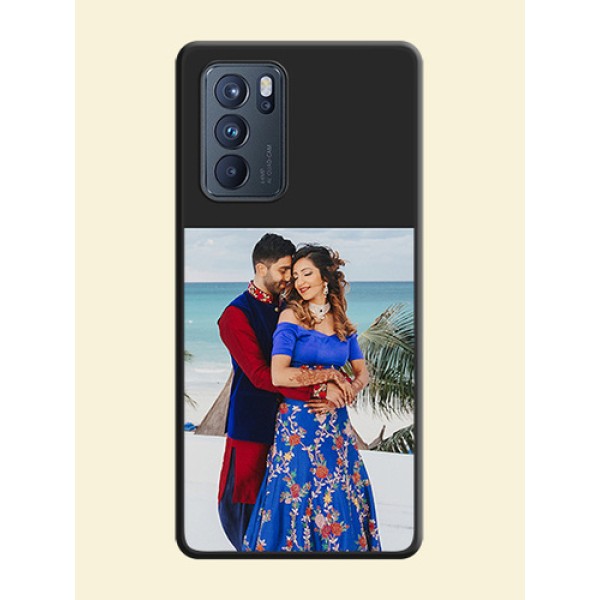 Image Upload With Space Black Color On Custom Soft Matte Mobile Back Cover - Oppo Reno 6 Pro 5G Image Upload With Space Black Color On Custom Soft Matte Mobile Back Cover - Oppo Reno 6 Pro 5G