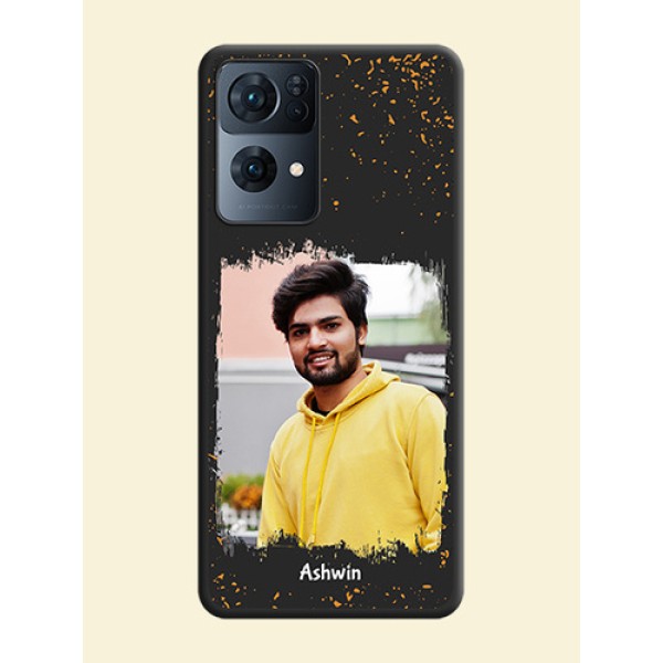 Spray Free Design on Photo on Space Black Soft Matte Phone Cover - Oppo Reno 7 Pro 5G Spray Free Design on Photo on Space Black Soft Matte Phone Cover - Oppo Reno 7 Pro 5G