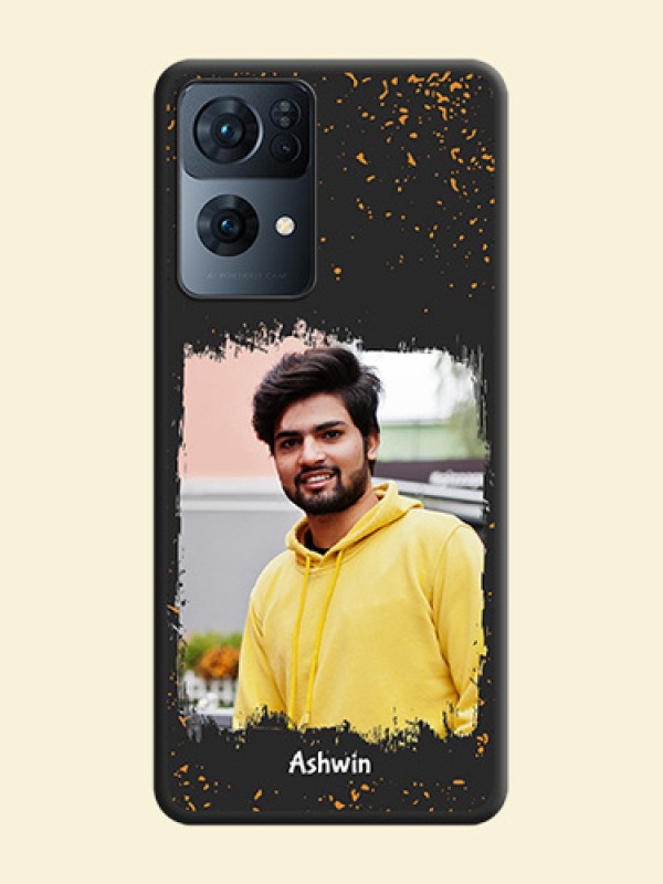 Spray Free Design on Photo on Space Black Soft Matte Phone Cover - Oppo Reno 7 Pro 5G