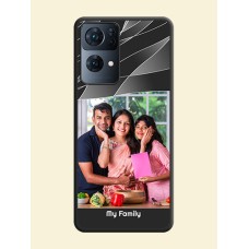 Mixed Wave Lines on Photo on Space Black Soft Matte Mobile Cover - Oppo Reno 7 Pro 5G