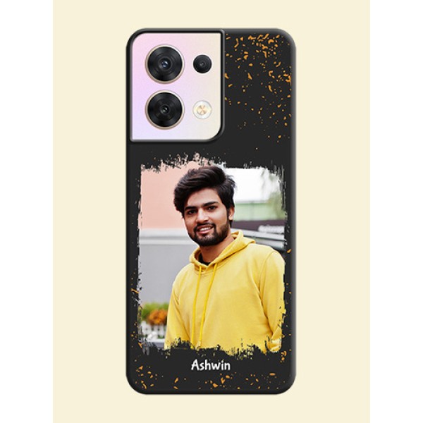 Spray Free Design on Photo on Space Black Soft Matte Phone Cover - Oppo Reno 8 5G Spray Free Design on Photo on Space Black Soft Matte Phone Cover - Oppo Reno 8 5G