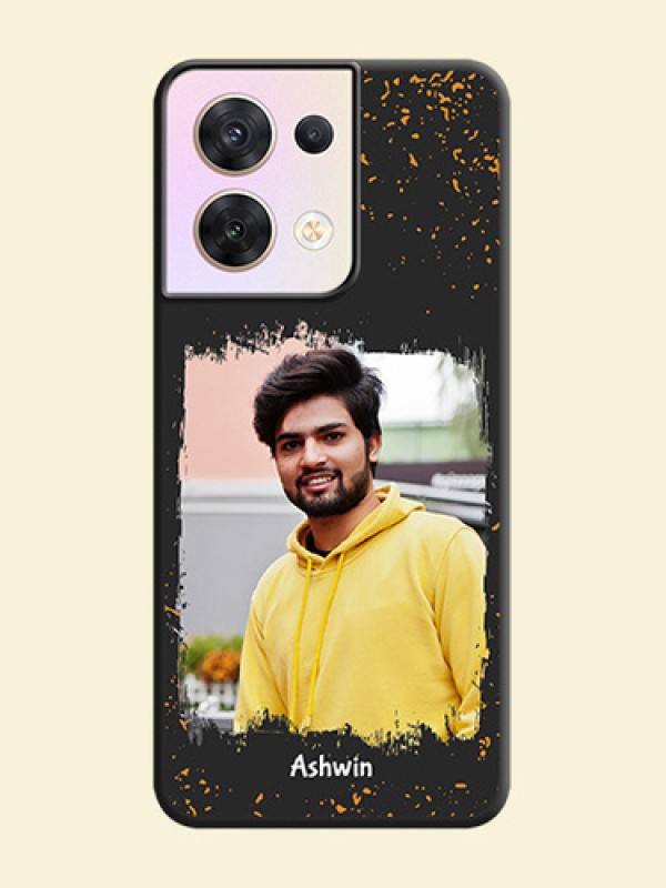 Spray Free Design on Photo on Space Black Soft Matte Phone Cover - Oppo Reno 8 5G