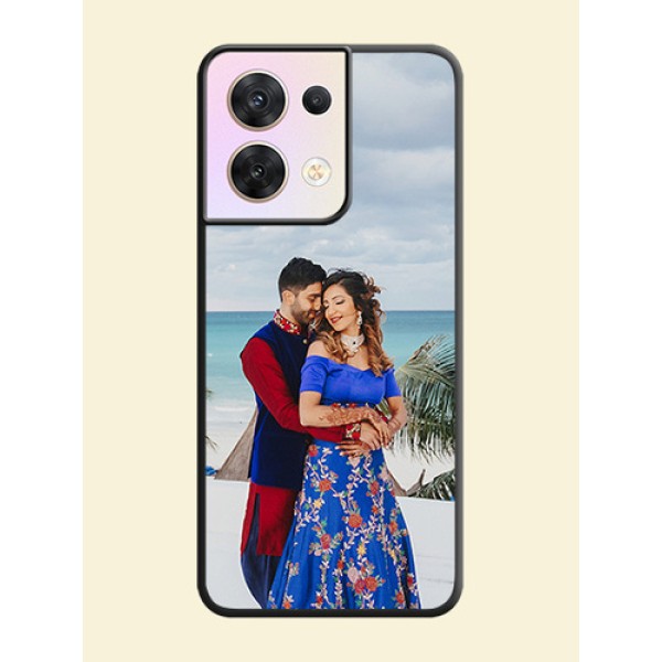 Full Single Pic Upload On Space Black Personalized Soft Matte Phone Covers -Oppo Reno 8 5G Full Single Pic Upload On Space Black Personalized Soft Matte Phone Covers -Oppo Reno 8 5G