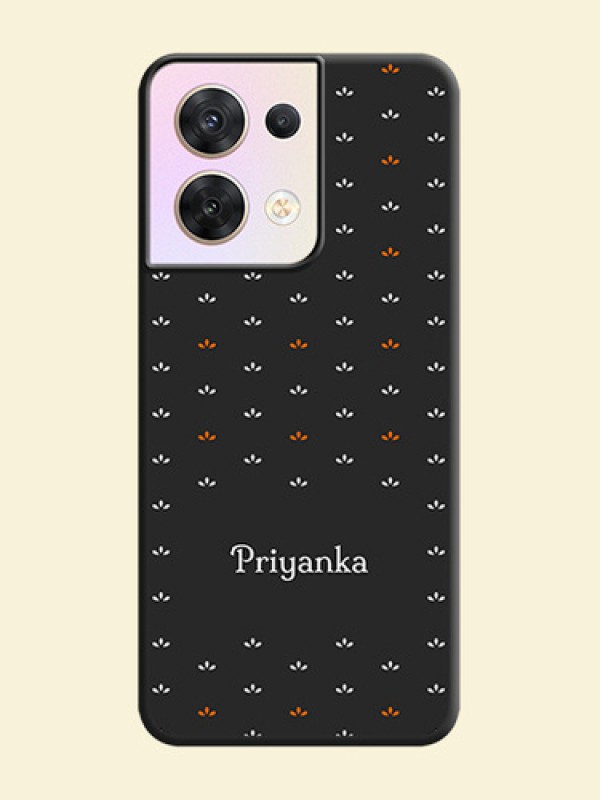 Simple Pattern With Custom Text On Space Black Personalized Soft Matte Phone Covers -Oppo Reno 8 5G