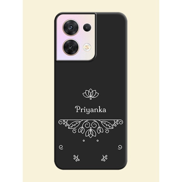Lotus Garden Custom Text On Space Black Personalized Soft Matte Phone Covers -Oppo Reno 8 5G Lotus Garden Custom Text On Space Black Personalized Soft Matte Phone Covers -Oppo Reno 8 5G