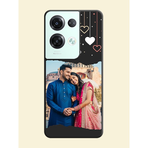 Love Hangings with Splash Wave Picture on Space Black Custom Soft Matte Phone Back Cover - Oppo Reno 8 Pro 5G Love Hangings with Splash Wave Picture on Space Black Custom Soft Matte Phone Back Cover - Oppo Reno 8 Pro 5G