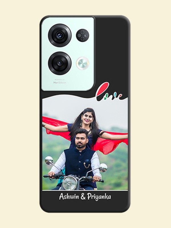 Fall in Love Pattern with Picture on Photo on Space Black Soft Matte Mobile Case - Oppo Reno 8 Pro 5G