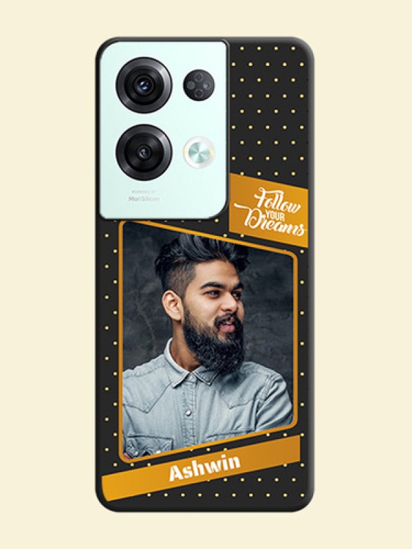 Follow Your Dreams with White Dots on Space Black Custom Soft Matte Phone Cases - Oppo Reno 8 Pro 5G
