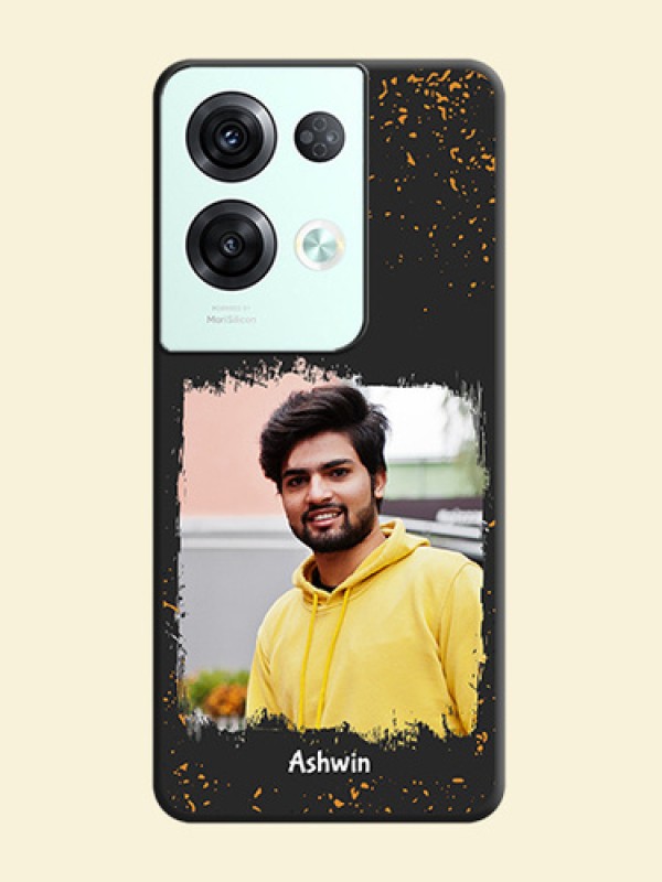 Spray Free Design on Photo on Space Black Soft Matte Phone Cover - Oppo Reno 8 Pro 5G
