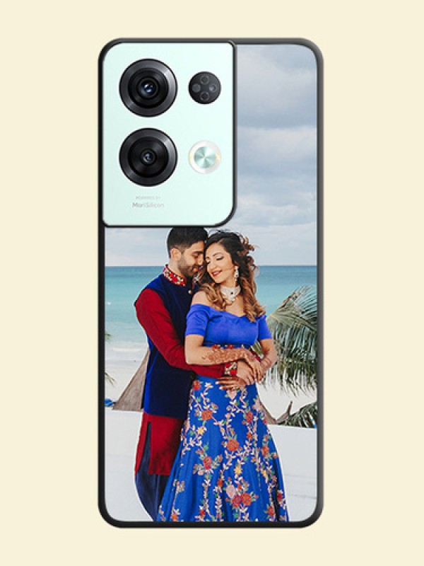 Full Single Pic Upload On Space Black Personalized Soft Matte Phone Covers -Oppo Reno 8 Pro 5G