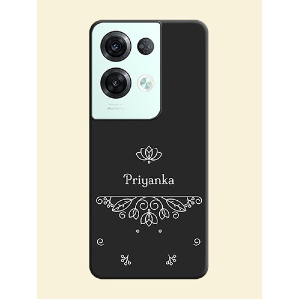 Lotus Garden Custom Text On Space Black Personalized Soft Matte Phone Covers -Oppo Reno 8 Pro 5G Lotus Garden Custom Text On Space Black Personalized Soft Matte Phone Covers -Oppo Reno 8 Pro 5G