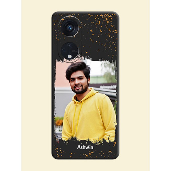Spray Free Design on Photo on Space Black Soft Matte Phone Cover - Oppo Reno 8T 5G Spray Free Design on Photo on Space Black Soft Matte Phone Cover - Oppo Reno 8T 5G