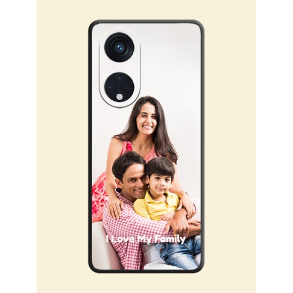Full Single Pic Upload With Text On Space Black Personalized Soft Matte Phone Covers -Oppo Reno 8T 5G Full Single Pic Upload With Text On Space Black Personalized Soft Matte Phone Covers -Oppo Reno 8T 5G