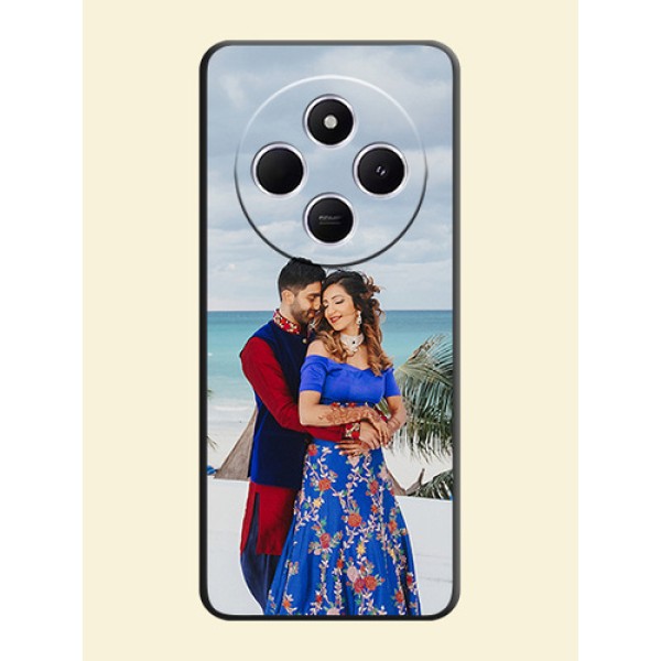 Full Single Pic Upload On Space Black Custom Soft Matte Mobile Back Cover - Poco C75 5G Full Single Pic Upload On Space Black Custom Soft Matte Mobile Back Cover - Poco C75 5G