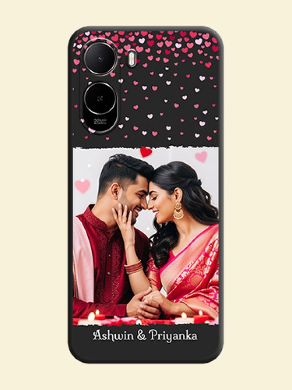 Fall in Love with Your Partner on Photo On Space Black Custom Soft Matte Mobile Back Cover - Poco C81