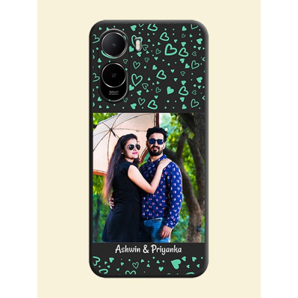 Sea Green Indefinite Love Pattern on Photo On Space Black Custom Soft Matte Mobile Back Cover - Poco C81 Sea Green Indefinite Love Pattern on Photo On Space Black Custom Soft Matte Mobile Back Cover - Poco C81