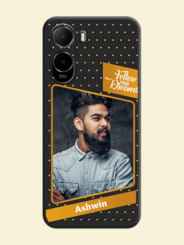 Follow Your Dreams with White Dots On Space Black Custom Soft Matte Mobile Back Cover - Poco C81