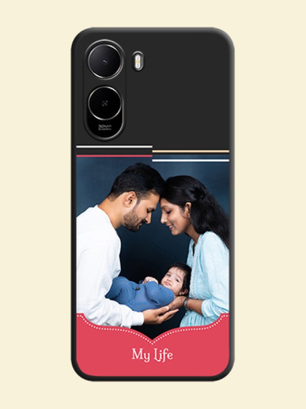Classic Plain Design with Name On Space Black Custom Soft Matte Mobile Back Cover - Poco C81