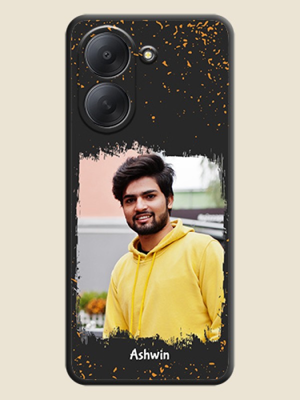 Spray Free Design on Photo On Space Black Custom Soft Matte Mobile Back Cover - Poco C81x