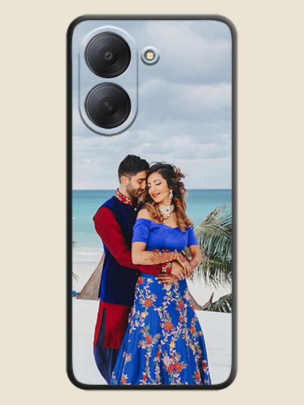 Full Single Pic Upload On Space Black Custom Soft Matte Mobile Back Cover - Poco C81x