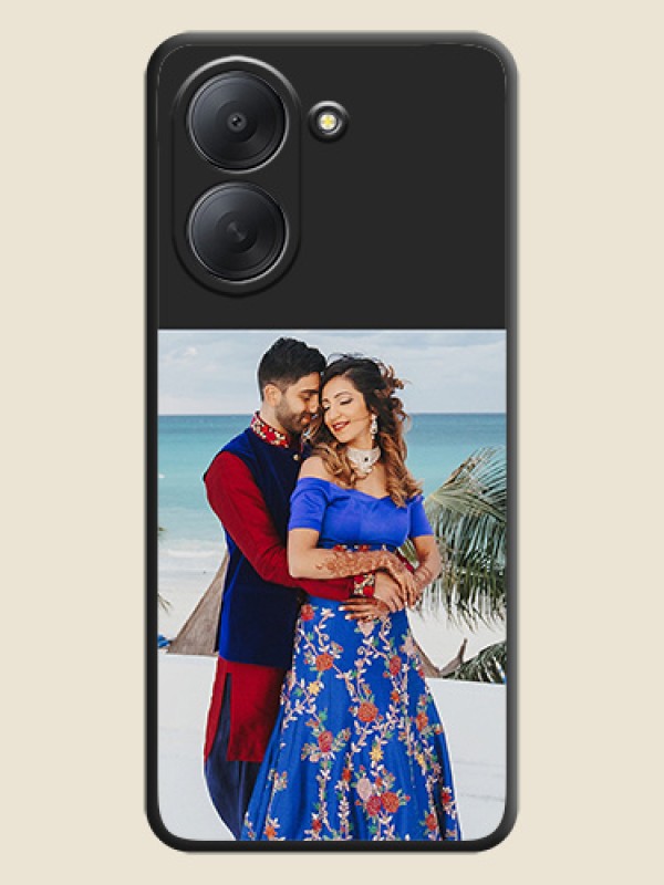 Image Upload With Space Black Color On Custom Soft Matte Mobile Back Cover - Poco C81x