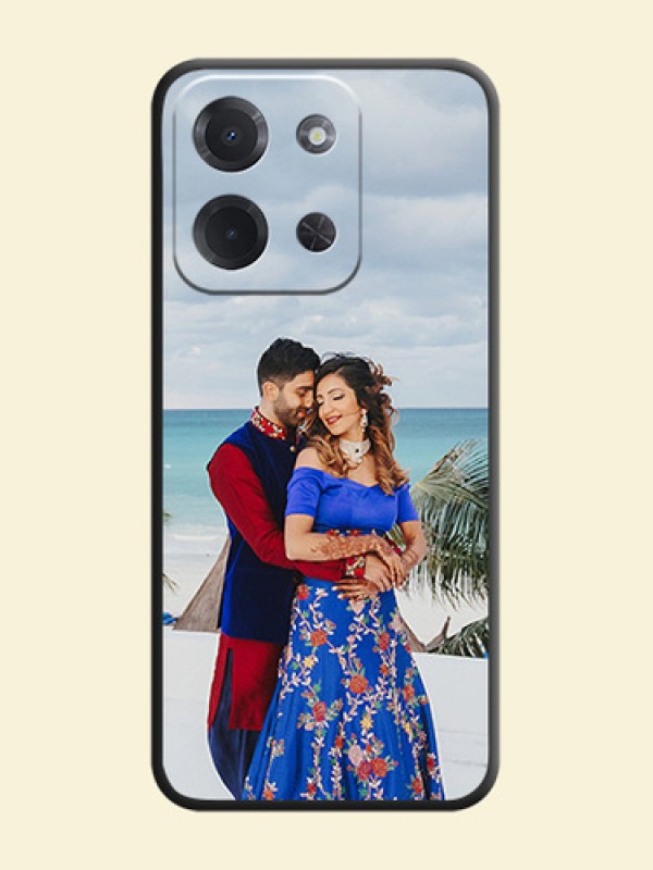 Full Single Pic Upload On Space Black Custom Soft Matte Mobile Back Cover - Poco C85 5G