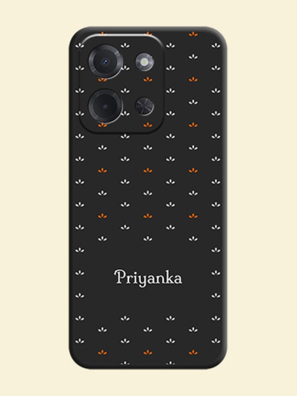 Simple Pattern With Custom Text On Space Black Custom Soft Matte Mobile Back Cover - Poco C85 5G