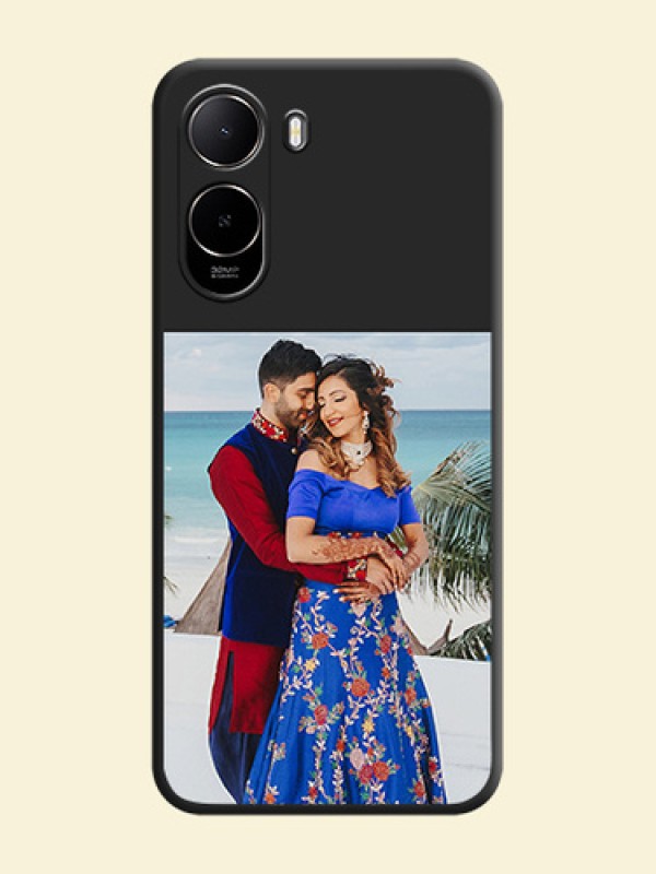Image Upload With Space Black Color On Custom Soft Matte Mobile Back Cover - Poco C85X 5G