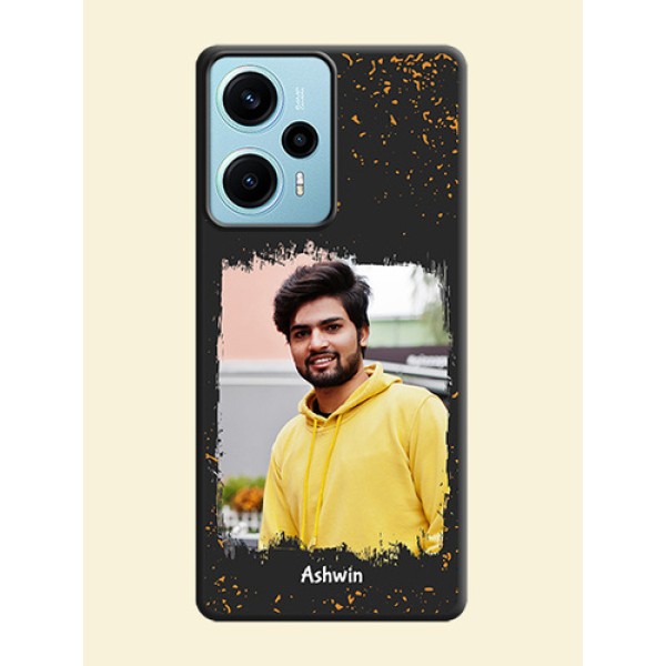 Spray Free Design on Photo On Space Black Custom Soft Matte Mobile Back Cover - Poco F5 Spray Free Design on Photo On Space Black Custom Soft Matte Mobile Back Cover - Poco F5