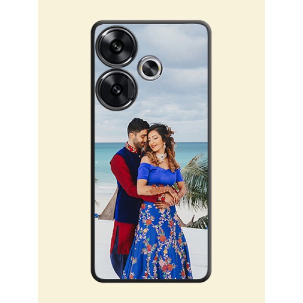 Full Single Pic Upload On Space Black Custom Soft Matte Mobile Back Cover - Poco F6 5G Full Single Pic Upload On Space Black Custom Soft Matte Mobile Back Cover - Poco F6 5G