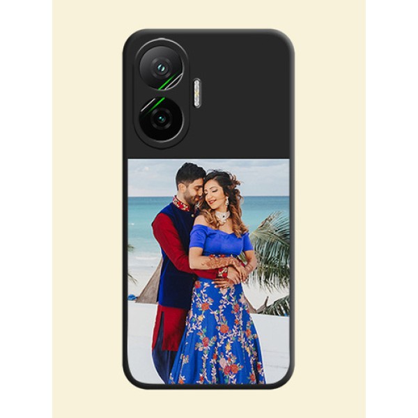 Image Upload With Space Black Color On Custom Soft Matte Mobile Back Cover - Poco F7 5G Image Upload With Space Black Color On Custom Soft Matte Mobile Back Cover - Poco F7 5G