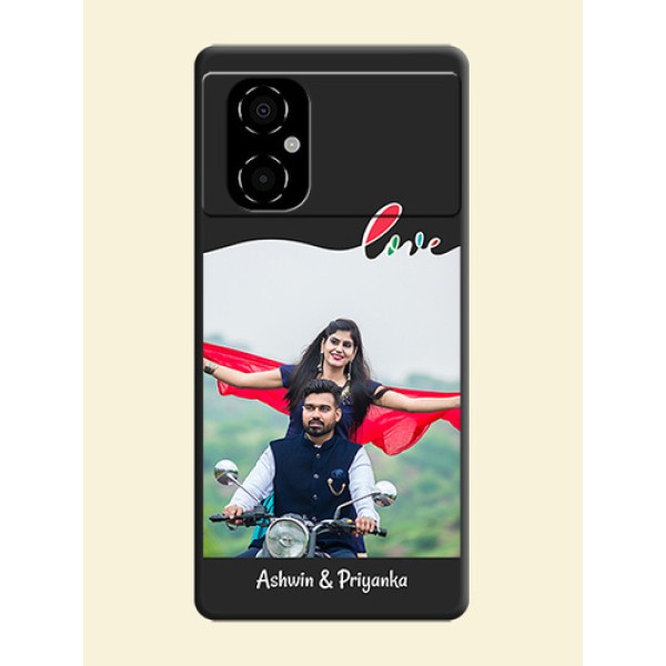 Fall in Love Pattern with Picture on Photo on Space Black Soft Matte Mobile Case - Poco M4 5G Fall in Love Pattern with Picture on Photo on Space Black Soft Matte Mobile Case - Poco M4 5G