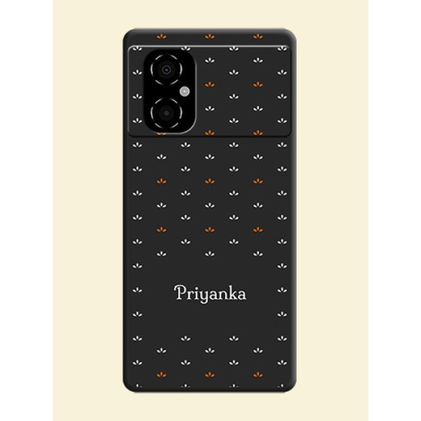 Simple Pattern With Custom Text On Space Black Personalized Soft Matte Phone Covers -Poco M4 5G Simple Pattern With Custom Text On Space Black Personalized Soft Matte Phone Covers -Poco M4 5G