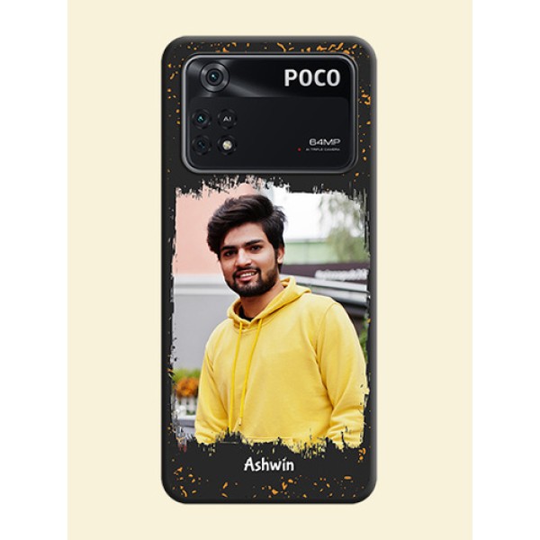Spray Free Design on Photo on Space Black Soft Matte Phone Cover - Poco M4 Pro 4G Spray Free Design on Photo on Space Black Soft Matte Phone Cover - Poco M4 Pro 4G