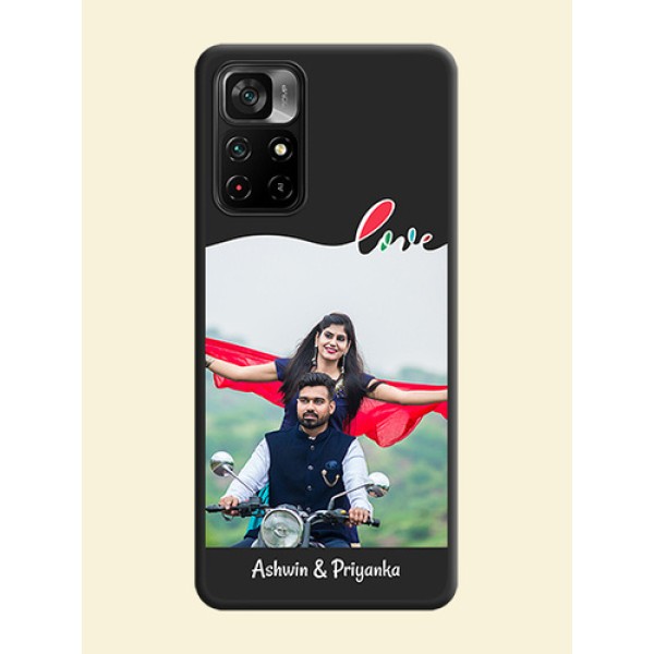 Fall in Love Pattern with Picture on Photo on Space Black Soft Matte Mobile Case - Poco M4 Pro 5G Fall in Love Pattern with Picture on Photo on Space Black Soft Matte Mobile Case - Poco M4 Pro 5G