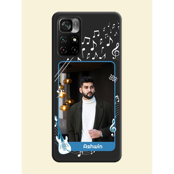Musical Theme Design with Text on Photo on Space Black Soft Matte Mobile Case - Poco M4 Pro 5G Musical Theme Design with Text on Photo on Space Black Soft Matte Mobile Case - Poco M4 Pro 5G