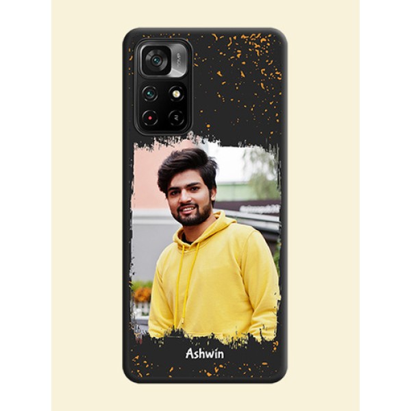 Spray Free Design on Photo on Space Black Soft Matte Phone Cover - Poco M4 Pro 5G Spray Free Design on Photo on Space Black Soft Matte Phone Cover - Poco M4 Pro 5G