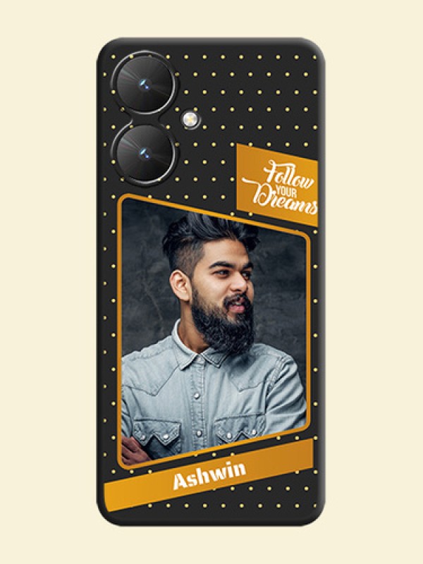 Follow Your Dreams with White Dots On Space Black Custom Soft Matte Mobile Back Cover - Poco M6 5G